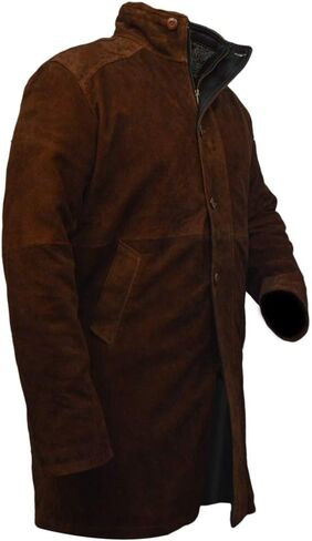 معطف Jasperz Longmire-Sheriff Walt Robert Suede Taylor الجلدي، XXS-3XL in Kuwait