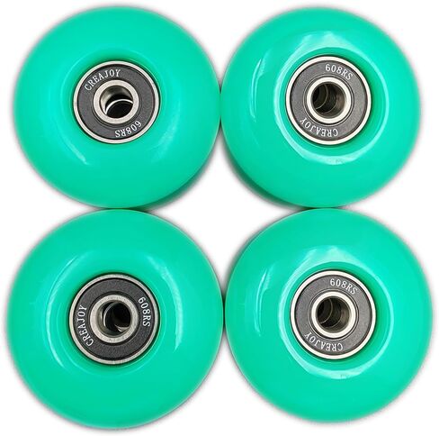 Skateboard Wheels, 52mm 95a, Set of 4 with Bearings (Pink) in Saudi Arabia