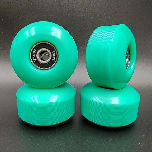 Skateboard Wheels, 52mm 95a, Set of 4 with Bearings (Pink) in Saudi Arabia
