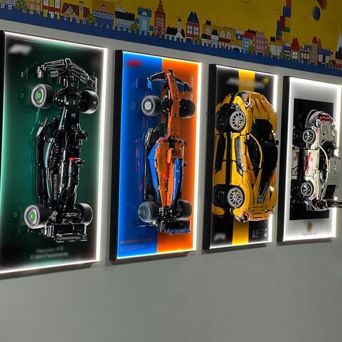 شاشة Iluane Wallboard for Lego Technic Mercedes-AMG F1 Race Car 42171 مع مصابيح LED ، ومقتنيات البالغين Lego Car Wall ، رائعة لمحبي Lego (فقط عرض الحائط) in Kuwait