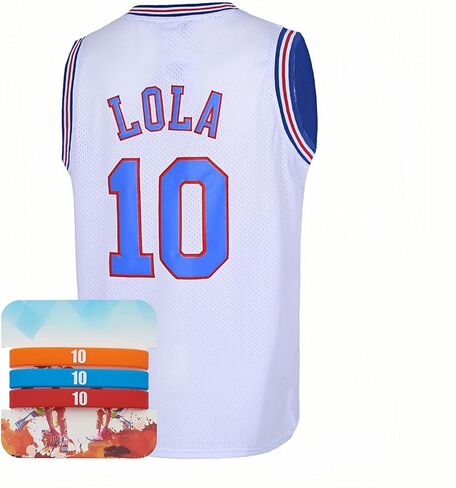 Mens #1 Bugs #10 Lola Basketball Jersey for Women Movie Couples Halloween Costume in Saudi Arabia