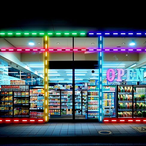 LED Storefront Lights for Business, Window Lights IP67 Waterproof Decorative Light for Advertising Letter Signs 35FT LED Modules Lights with RGB-IC SMD Full Chasing Dynamic Color LED Light in Saudi Arabia