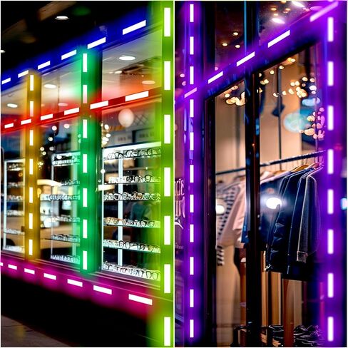 LED Storefront Lights for Business, Window Lights IP67 Waterproof Decorative Light for Advertising Letter Signs 35FT LED Modules Lights with RGB-IC SMD Full Chasing Dynamic Color LED Light in Saudi Arabia