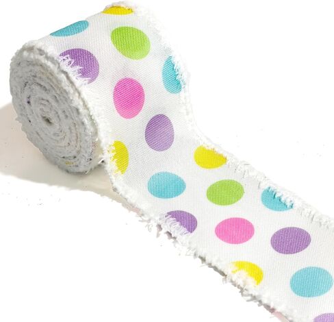 LINGMIN 2 Rolls Easter Ribbon for Wreath Bow Wrapping Gifts, Pink Stripe Happy Easter Ribbon for Gift Wrapping Decoration Party Supplies Craft 2.5" X 10 Yard Wired Spring Easter Theme Wreath Ribbon in Kuwait