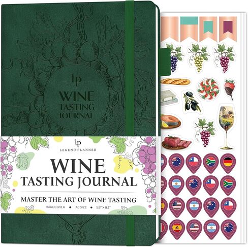 Legend Wine Tasting Journal – Wine Guide & Diary – Unique Accessories & Gifts for Wine Lovers, Women & Men, Eco Leather Notebook (Purple) in Kuwait