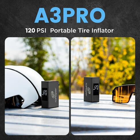 Mini Electric Bike Pump with Pressure Gauge- 150PSI Portable Bicycle Tire Pump with Auto Stop, Pocket Tiny Air Pump in Saudi Arabia