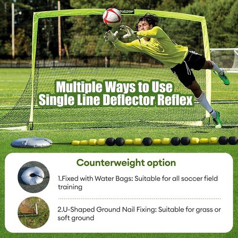 9 FT Goalkeeper Single Line Deflector, Soccer Goalkeeper Deflection Equipment, Multiple Different Refraction Angles, Reflex and Agility Training in Saudi Arabia