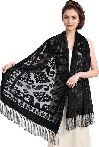 Peacock Velvet Shawl with Fringe Beaded Shawl for Women Peacock scarf Handmade Beading Indian Wraps for wome Tassel in Kuwait