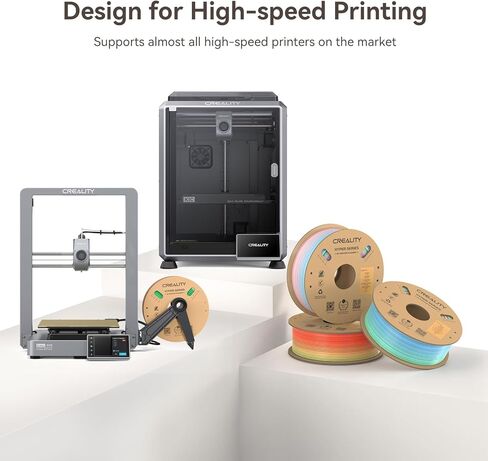 Creality 3D Printer Filament PLA 1.75mm, Creality Official Hyper PLA Filament Durable and Resistant,2.2 lb/1 kg, 300mm/s Designed for High-Speed 3D Printing (Macaron Rainbow) in Saudi Arabia