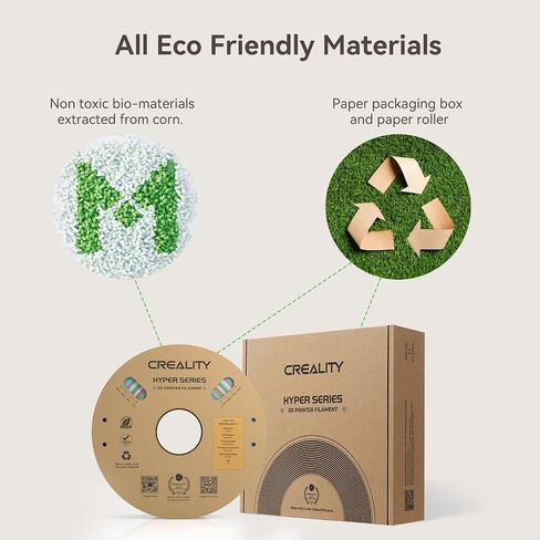 Creality 3D Printer Filament PLA 1.75mm, Creality Official Hyper PLA Filament Durable and Resistant,2.2 lb/1 kg, 300mm/s Designed for High-Speed 3D Printing (Macaron Rainbow) in Saudi Arabia