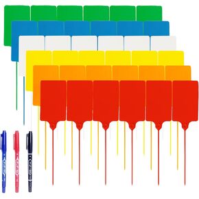 288pcs Zip Tie Tags in 25x15mm Zip Tie Labels Self Locking Zip Tags, Multi-Color Nylon Cable Ties with 432 Labels and 3 Maker Pens