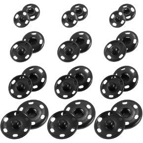 uxcell 55 Sets Sewing Snap Buttons, 4 Sizes Press Buttons Metal Snap Fasteners for Clothes DIY Crafts, Gold
