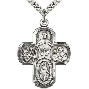 Heartland Men's Squared Edge 4 Way Cross Pendant USA Made