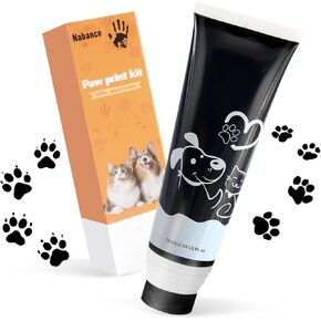Nabance 2.54 fl oz Silver Pet Paw Print Friendly Ink Paint, Dog Cat Paw Print Safe Ink, Non-Toxic Acid-Free, Safe Gentle for Home Christmas New Year DIY Keepsake Stamp Dog Mom Gifts in Kuwait