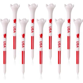 Premium Plastic Golf Tees 3 1/4’’ with USA Map, Long 4 Prong Golf Tee with 100 Pack, Golf Gifts for Men, Women and Kids