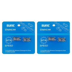 Bike Chain Quick Link- Reusable Bike Chain Missing Quick Connector- Master Links Compatible with Shimano, Sram and KMC Chains 6 7 8 9 10 11 12speed Missing Link (Silver, 9 Speed)