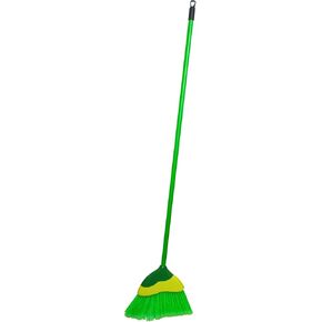 IMUSA USA (12 Pack) Green Angle Broom with Green Accents & Metal Handle