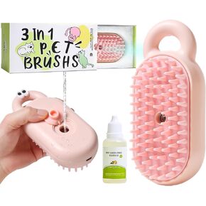 Cat Steam Brush,Water Cat Brush,Pet Steam Brush for Dogs Cats,Steamy Pet Brush,Pet Spray Hair Removal Comb,Steaming Cat Brush Steamer (Green)