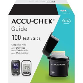 Accu-Chek Guide Glucose Test Strips for Diabetic Blood Sugar Testing (Pack of 100)