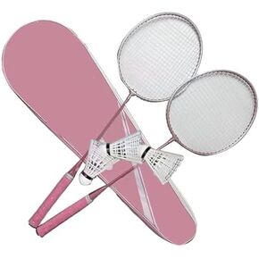 VGEBY Badminton Rackets,2PCS Badminton Rackets Set for Outdoor Backyard Games Lightweight Badminton Rackets with Shuttlecocks Carrying Bag for Adults and Teenagers