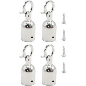 VIKKSAER Rope End Snap Hook, Rope End Cap Cord End Cap Rope End Connector Snap Hook Stanchion Rope Hooks, Rope End Cap with Hook Snap Rope Fittings Hooks (Golden,12) in Kuwait