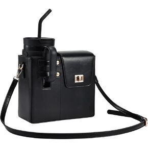 Outdoor Portable Crossbody Water Cup Storage Bag Crossbody Case with Sports Water Bottle Holder for Women Tumbler Purse with Water Bottle Pocket Compatible with Most Water Bottles Carrier Bag