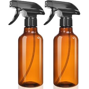 Spray Bottles 2-Pack, 16 Oz, Mist & Stream, Heavy Duty Spraying Empty Water Sprayer Bottle, BPA Free Plastic Refillable Containers for Cleaning Solutions, Plants, Hair, Essential Oils