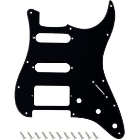 Banworks 3 Ply Strat HSS Pickguard 11-Hole Electric Guitar Pickguard SSH Scratch Plate for USA/Mexican Fender Modern Style Standard Stratocaster ST JT/HB-02 Vintage Green