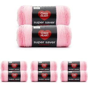 Red Heart Super Saver Jumbo White Yarn - 2 Pack of 396g/14oz - Acrylic - 4 Medium (Worsted) - 744 Yards - Knitting/Crochet