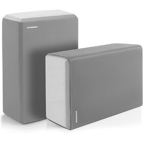 Yoga Blocks with Silicone Protective Cover, Premium EVA Foam Yoga Block for Yoga, Pilates, Meditation & Stretching, Non-Slip Lightweight Durable Bricks for Improving Poses & Balance (Gray 2 PCS)