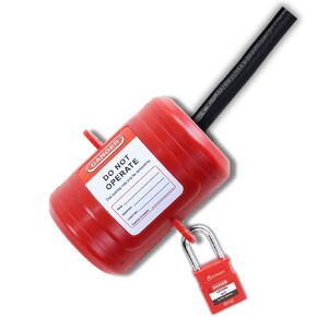 Electrical Plug Lock for Lockout Tagout – 220 Volt Power Cord Lockout Device, Extension Cord Lock, Industrial Grade, OSHA Compliant. (Large)