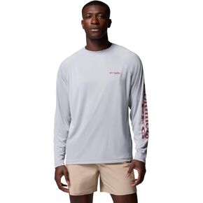 Columbia Men's Terminal Tackle Long Sleeve Shirt, Black/Gulf Stream Logo, X-Small
