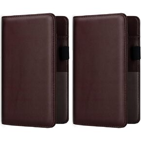 IronSeals 2 Pack Server Book for Waiter, PU Leather Waitress Book Server Wallet Server Booklet Restaurant Wait Staff Organizer, Guest Check Book Holder Money Pocket Fits Server Apron