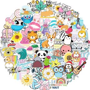 1200 Pcs Stickers for Kids, Cute Water Bottle Stickers for Teens, Kawaii Vinyl Laptop Animal Waterproof Sticker for School Students Classroom Teacher, Bulk Aesthetic Sticker Pack for Boys Girl