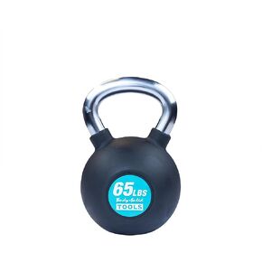 Body-Solid Tools (KBZ) Cast Iron Kettlebells from 5, 10, 15, 20 lb to 80 lbs with Rubber Coated Colored Weight and Non-Slip Handle, Kettlebell for Strength Training Home and Commercial Gym Equipment in Kuwait