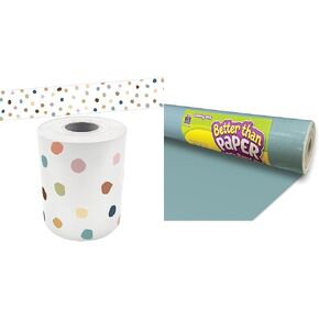 Teacher Created Resources Everyone is Welcome Painted Dots Straight Rolled Border Trim (TCR8912)
