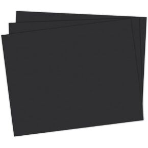 School Smart 1485728 Railroad Board, 4-ply Thickness, 22" x 28", Black 25 count (Pack of 1)