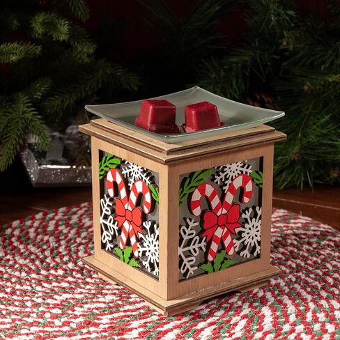 Scentsationals Holiday Collection - Scented Wax Warmer - Jolly Christmas Season Wax Cube Melter & Burner - Electric Winter Fragrance Home Air Freshener Gift (Stacked Stone Fireplace) in Saudi Arabia