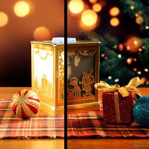 Scentsationals Holiday Collection - Scented Wax Warmer - Jolly Christmas Season Wax Cube Melter & Burner - Electric Winter Fragrance Home Air Freshener Gift (Stacked Stone Fireplace) in Saudi Arabia
