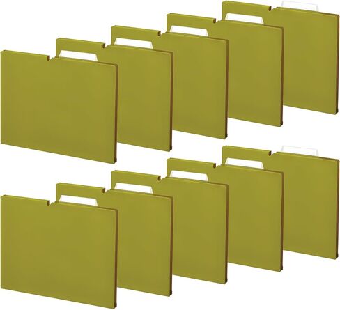 Kokuyo NEOS A4 File Folders, 1.2 Inches (30 mm) Depth, 3 Side Binding PP Type with A Customizable Tab, 10 Pack of Light Olive, Japan Import (A4P-NEF30GX10) in Kuwait