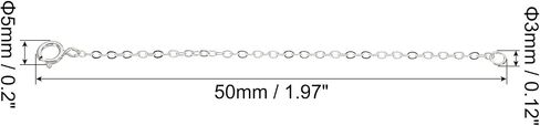 Patikil 1 inch S925 Silver Necklace Extender ، 2 Pack Pack Placed Chain Extensions Extension for Nglaces Bracelet Making ، Golden in Saudi Arabia
