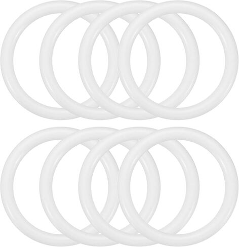 PATIKIL 1.5 Inch Dream Catcher Rings, 8 Pcs Plastic Macrame Wreath Floral Round Ring Hoop for Home Car DIY Craft Wedding Wall Hanging Decorations, Black in Saudi Arabia