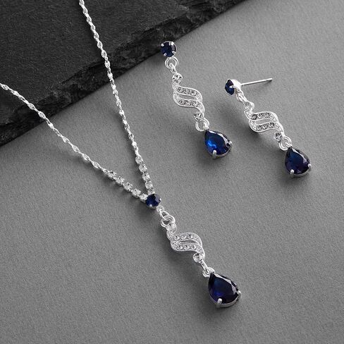 Mariell Gold Cubic Zirconia Prom Jewelry Set, Necklace & Earrings Set for Weddings, Brides, Bridesmaids in Saudi Arabia