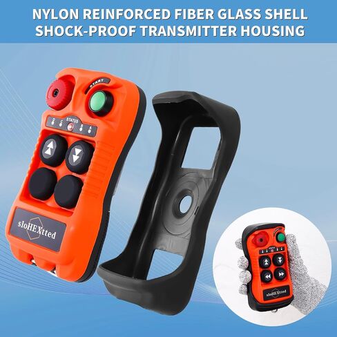 2 Channel Button Industrial Wireless Crane Remote Control 12V 24V Radio Transmitter and Receiver for Electric Chain Hoist Lift Winch Overhead Crane Controller in Saudi Arabia