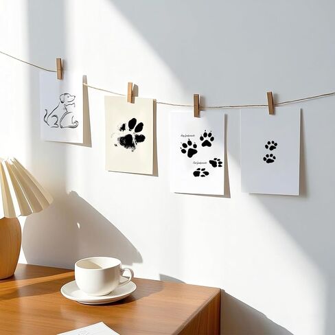 Nabance 2.54 fl oz Silver Pet Paw Print Friendly Ink Paint, Dog Cat Paw Print Safe Ink, Non-Toxic Acid-Free, Safe Gentle for Home Christmas New Year DIY Keepsake Stamp Dog Mom Gifts in Kuwait