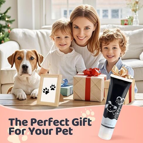 Nabance 2.54 fl oz Silver Pet Paw Print Friendly Ink Paint, Dog Cat Paw Print Safe Ink, Non-Toxic Acid-Free, Safe Gentle for Home Christmas New Year DIY Keepsake Stamp Dog Mom Gifts in Kuwait
