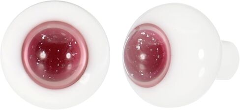 yokive 1 زوج مقل العيون 14 ملم للحرف اليدوية ، والزجاج واقعية الجولة مقل العيون اليدوي دمية مزيفة عيون ، كبيرة لدمية هالوين حفلة الرعب ديكورات ديي (بريق داخلي داكن رمادي) in Kuwait