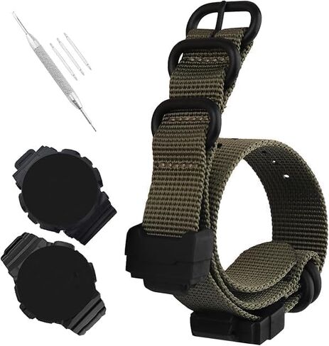 XIW Compatible for 16mm Casio G-shock GA-100 400 GD120 DW-D5500 5600E DW-6900 9052 GW-9400 Ballistic Nylon Watch Band Replacement for men Silicone Wirstband Strap women Bracelet in Saudi Arabia