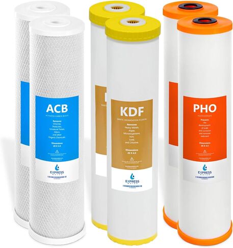 EXPRESS WATER FLTWH2045CGS1 Whole House Replacement Water Filter Set, 3 Count (Pack of 1), White in Saudi Arabia