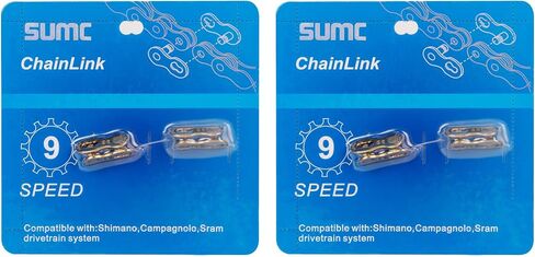 Bike Chain Quick Link- Reusable Bike Chain Missing Quick Connector- Master Links Compatible with Shimano, Sram and KMC Chains 6 7 8 9 10 11 12speed Missing Link (Silver, 9 Speed) in Saudi Arabia